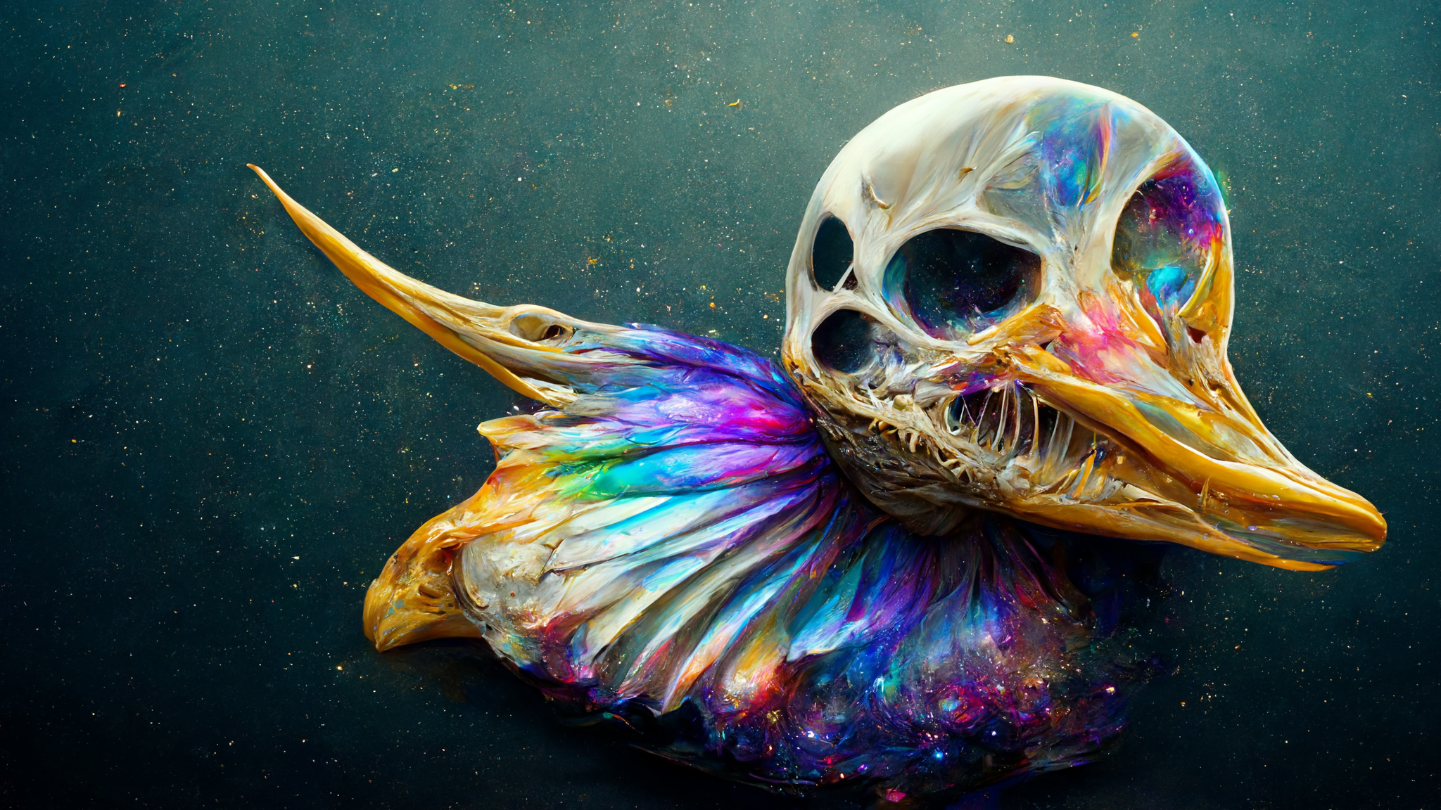 Dusjagr duckhead in the seashell with many wings crazy skeleton 48967b53-c3a0-4ce8-82cb-e1a16d365b68.png