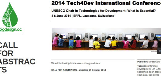 CALL FOR ABSTRACTS – Tech4Dev: The Openness Paradigm