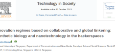 “Synthetic biology and nanotechnology in the hackerspaces”, D. Kera 2013